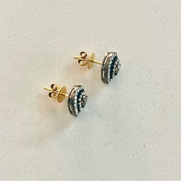 One of a kind Chocolate and white Diamond Earring - Picture 11 of 12